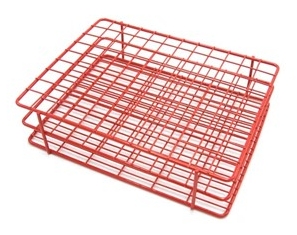 [HS23108] gradilla de alambre epoxi para 108 tubos. heathrow scientific