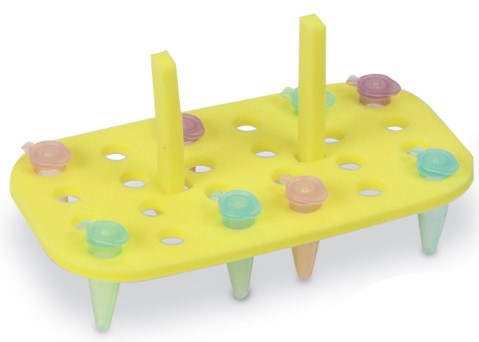 [HS2165C] gradilla flotante hdpe para 24 tubos. heathrow scientific