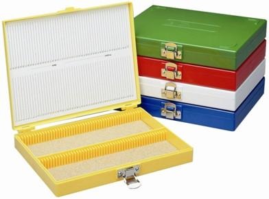 [PRE-2515] Caja para 100 portaobjetos amarilla – Premiere 