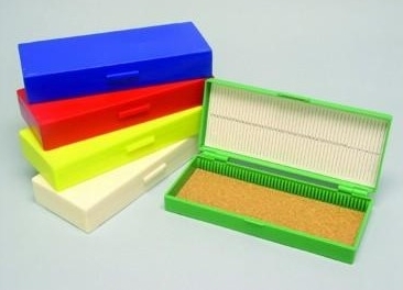 [PRE-2519] Caja para 50 portaobjetos azul – Premiere 