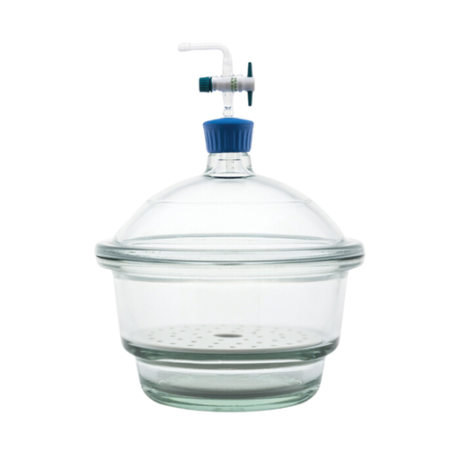[039.02.250] Desecador vidrio al vacío 250 mm con llave de paso Isolab