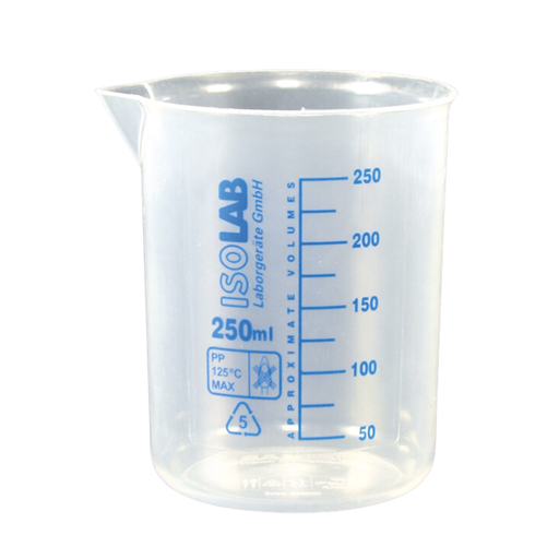 [026.03.901] Vaso de Precipitado de Polipropileno Forma Baja con Escala Azul 1 Litro, Isolab