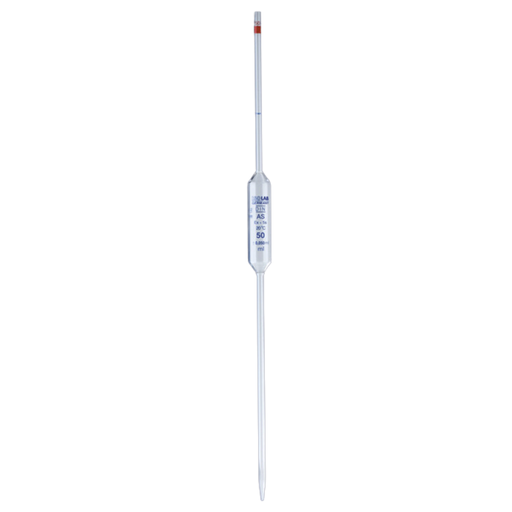 [021.05.005] Pipeta Volumétrica Clase AS 5 ml con Certificado de Conformidad, Vidrio Según ISO 648, Isolab