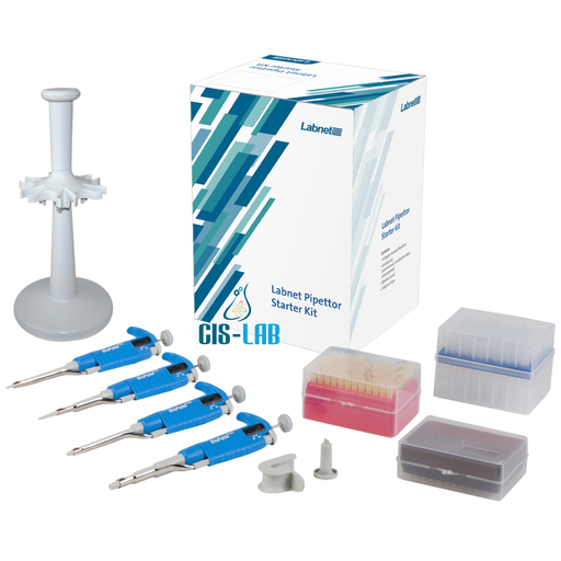 [P3942-SK4] Micropipetas juego 4 rangos con carrusel y racks de puntas Labnet