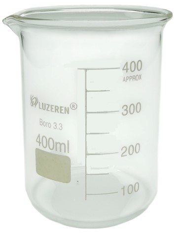 [GL41101-400] Vaso de vidrio boro 3.3 de 400ml. Luzeren