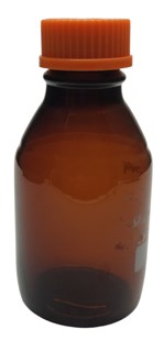 [GL41407-100] Frasco ambar graduado con tapa rosca 100ml. Luzeren
